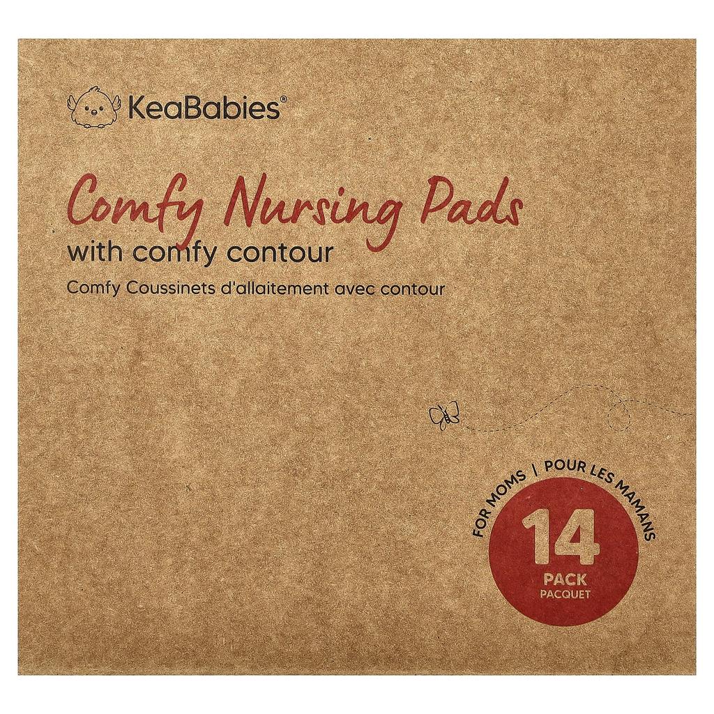 KeaBabies Удобные вкладыши для кормления, Большие, Нейтральные, 14 шт.