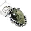 Prehnite Gemstone Handmade 925 Sterling Silver Gift Jewelry Pendant 1.85" D2e33