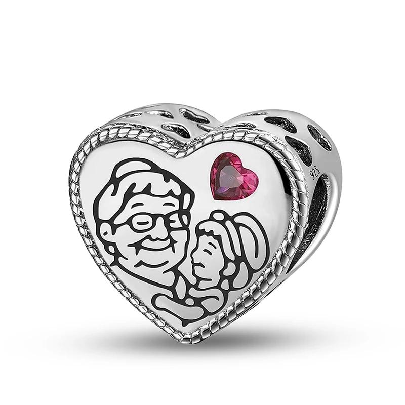 Медные милые шармы-бусины в форме сердца для изготовления браслетов-бэнглов своими руками, подарок, высококачественная бижутерия для женщин