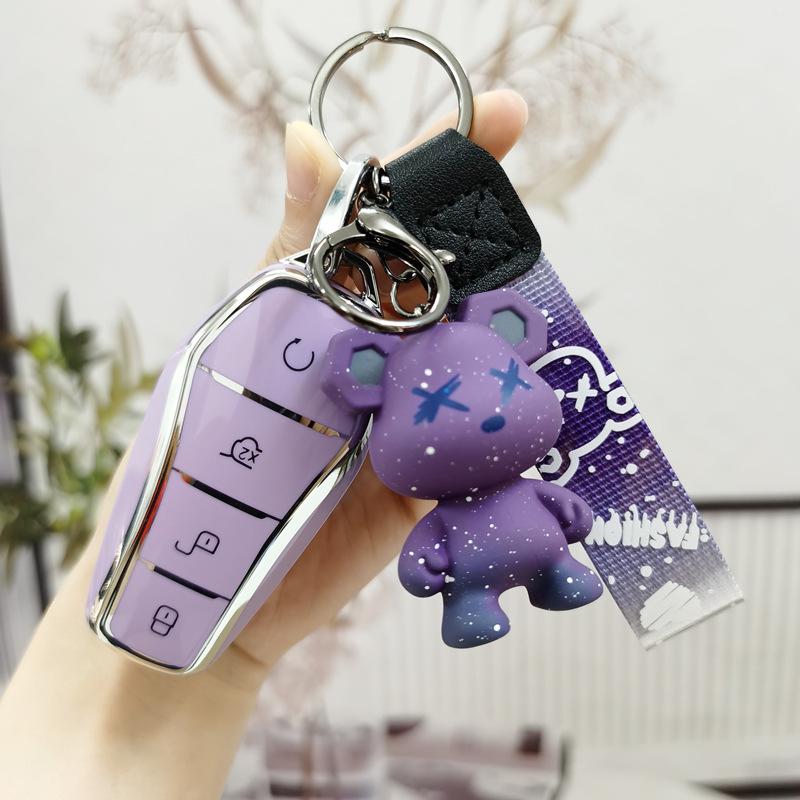 Чехол для ключа BYD Qin Plus DMI для EV Dolphin E2/E3/D1 Yuan Pro - Высококлассный универсальный чехол для мужчин и женщин