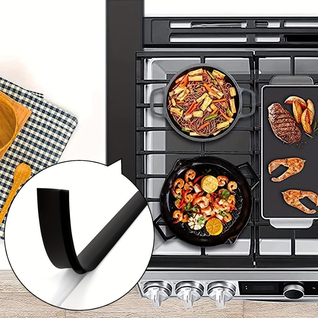 Silicone stove gap strip, stove gap cover, kitchen oil-proof and anti-fouling sealing strip