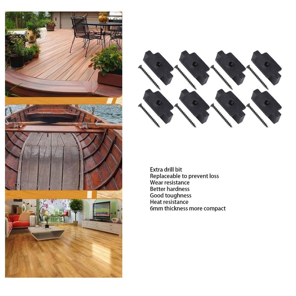 100pcs Easy Installation Hidden Deck Fasteners Nylon Composite Decking Clips Deck Board