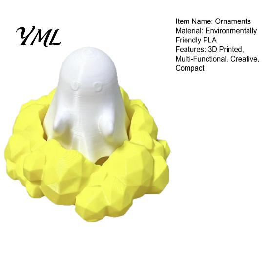 Cute Ghost Pen Holder 3D Printed Fidget Clicker Toy, Halloween Stress Desktop Decompression Ornament Relief Desk Holder, Novelty Gift for Teens Decor