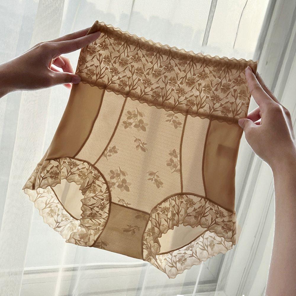 High Waist Tummy Control Underwear Mesh Butt Lifting Panties Breathable Body Shaping Briefs Girls