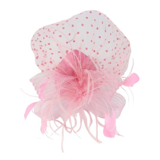 Feather Mesh Top Hat Headband Easy To Wear Style Headgear Daily Party Matching Lady Hair Accessories