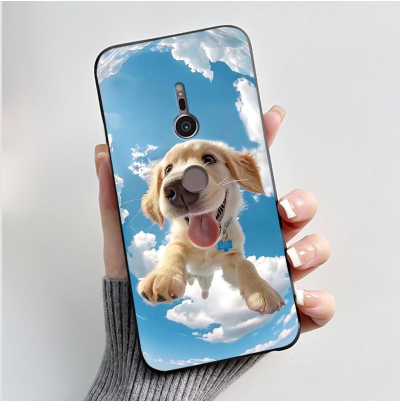Модный черный чехол с принтом кролика для молочного чая для Sony Xperia XZ2/SO-03K Черный чехол для Sony Xperia XZ3/SO-01L Мягкий чехол с защитой от царапин