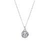 Popular Simple Rose Necklace for Women Blossoms Are In Full Silver 925 Hypoallergenic Flower Pendant Necklace Zirconia Rose High School Girl 20s