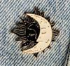 New Enamel Pin Sun Moon Yin Yang Metal Connector Gift Birthday 1 Piece