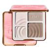 4-color Palette Shading Matte Highlight Highlight Powder Nose Shadow Shading Highlight 3D Effect Small Face (01# Wave Disc)