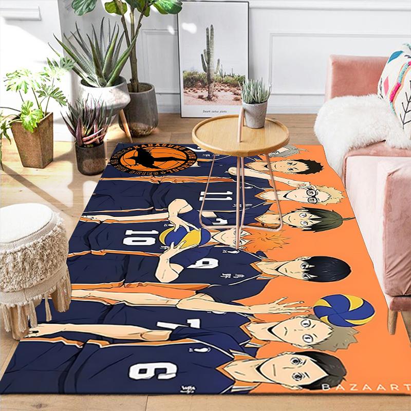 1Pc Haikyuu Team Spirit Rug, Office Carpet Indoor Outdoor Doormat, Non-Slip, Comfortable, Living, Christmas Halloween, Xmas Gift S1720