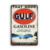 Vintage Decor Shabby Chic Metal Tin Signs Gulf Esso Agip Man Cave Wall Decoraion Motor Oil Garage Wall Stickers Gas Decor Pla