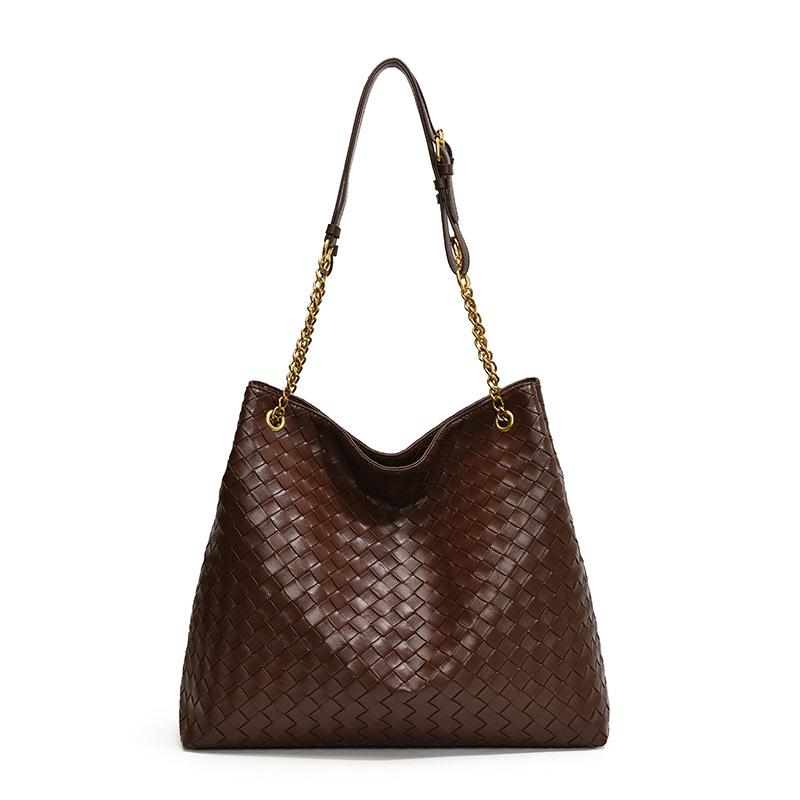 Корейская версия ретро повседневная рабочая сумка большой вместимости женская 2025 новая плетеная сумка-тоут универсальная сумка через плечо