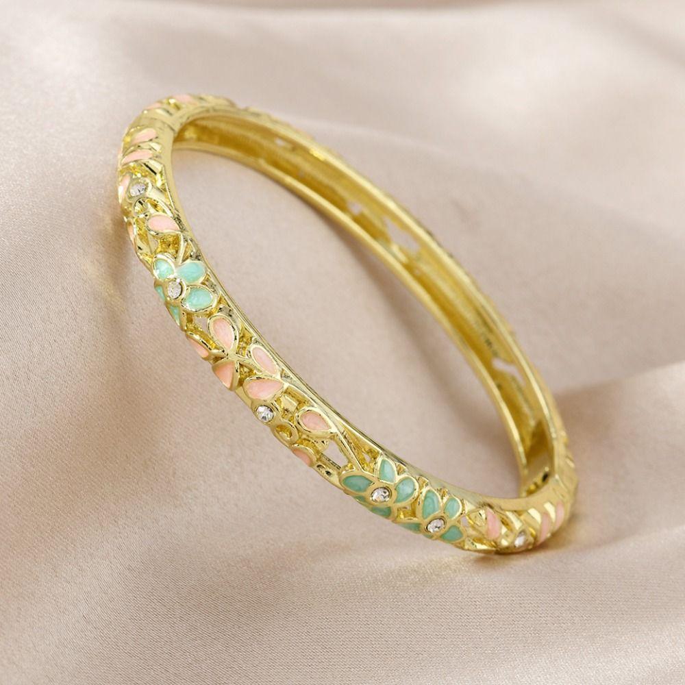 Двойной браслет Винтажный браслет Cloisonne Традиционный женский браслет на руку для девочек