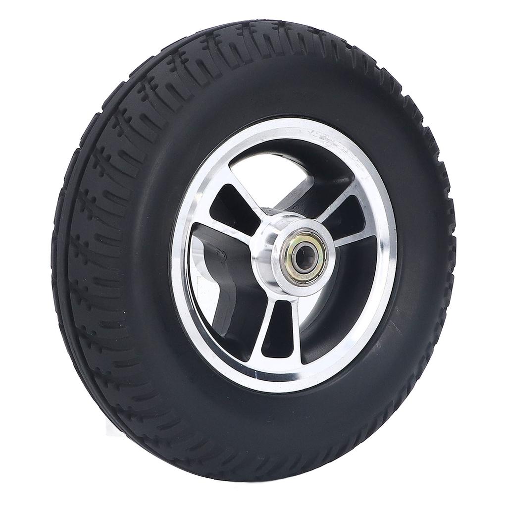 Wheelchair Wheel PU Wheel Alloy Steel Hub Anti Skid Walker Tire Replacement for Cart 7in