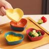 xgnvpy Wheat straw love seasoning dish Creative soy sauce dish Kitchen plastic small bowl delicate and cute