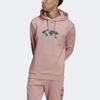 Adidas Originals Trefoil Letter Print Big Logo Long Sleeve Hoodie Men Hoodie Pink HF4903