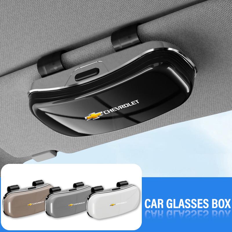 Car Glasses Clip Sunglasses Box Genesis Sun Visor Eyeglasses Card Ticket Holder For Chevrolet CRUZE Spark Captiva Epica SS Onix