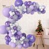 1 Set Lightweight Easy To Install Childlike Balloon Garland Butterfly Purple Balloon Garland Arch Kit Scene Layout