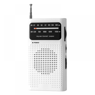 Карманный радиоприемник с батарейным питанием, FM-AM-радио, маленькое, с отличным приемом, громким динамиком, разъемом для наушников, маленькое радио с батарейкой АА