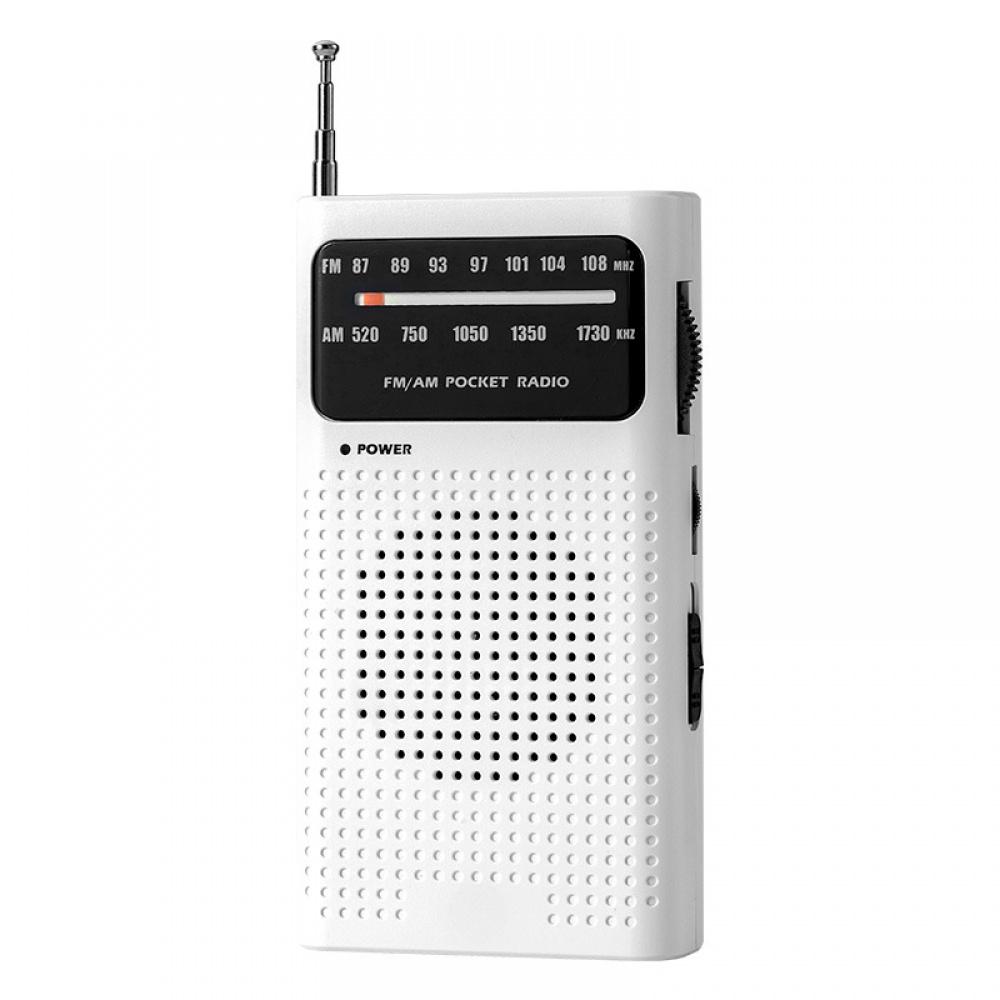 Pocket Radio Battery Operated FM AM Radio Small with Great Reception, Loud Speaker, Headphone Jack, Small Radio with AA Battery Operated