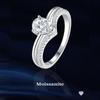 High Quality Fine Jewelry 100% 925 Sterling Silver Moissanite Ring Pear Cut D Real Moissanite Wedding Engagement Fine Jewelry For Women Ring