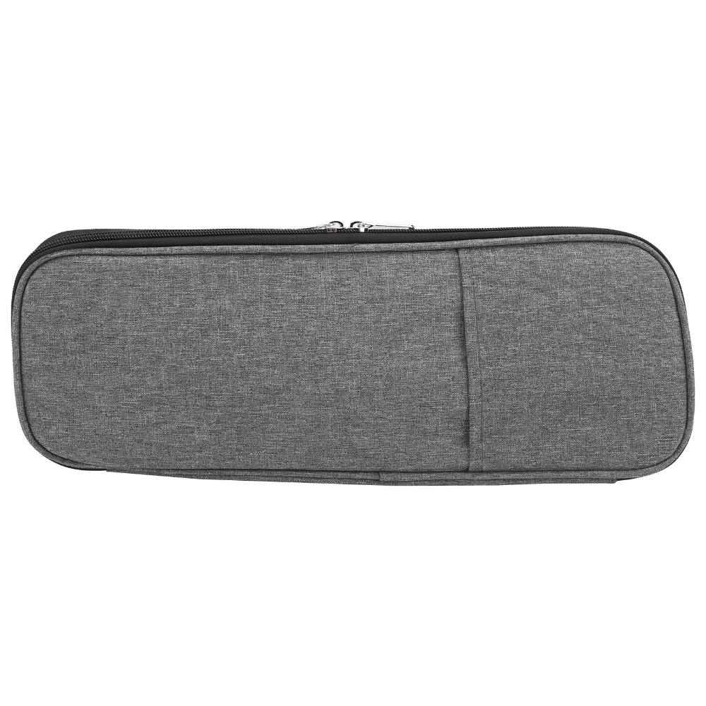 Oxford Cloth Crochet Storage Bag Gray Travel Organizer Bag Knitting Needle Case For Crocheters