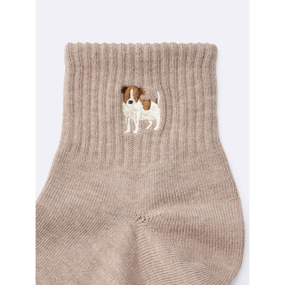 GU by Uniqlo Ankle Socks  Embroidery 