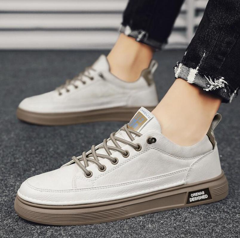 Модная мужская обувь весна-осень повседневные кожаные мокасины на платформе модные кроссовки для активного отдыха вождение теннис бег роскошные кроссовки