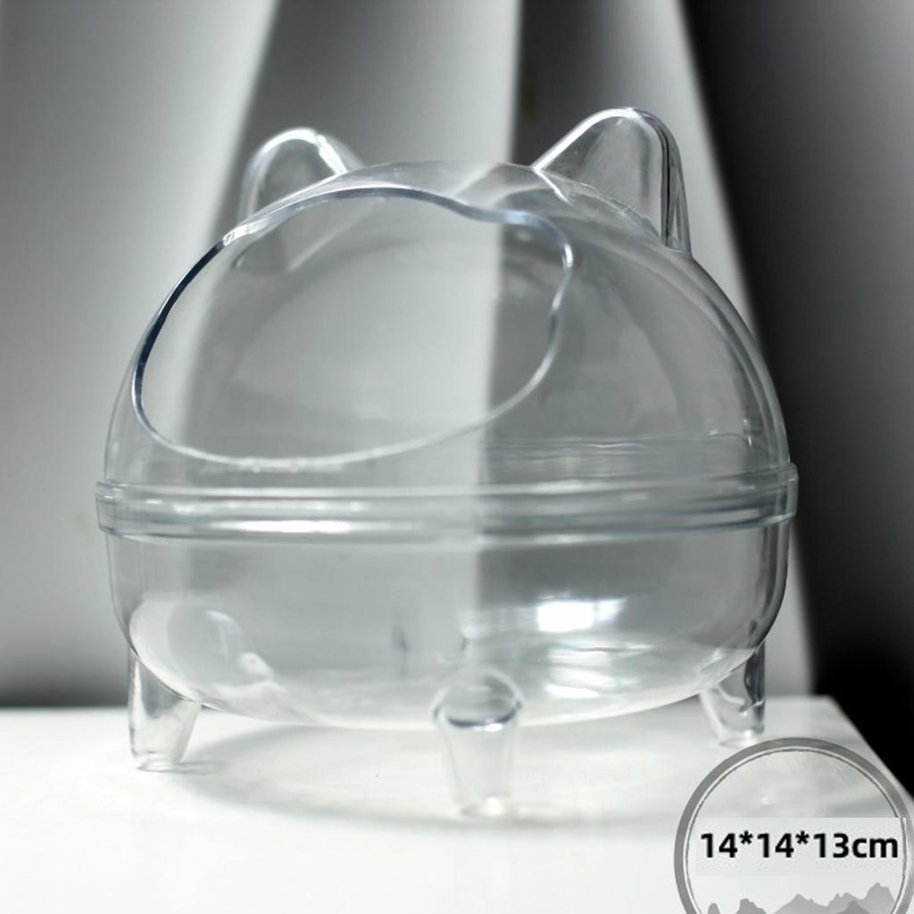 1pcs Hamster Transparent Bathroom Small Pet Sand Bath Cage Large Capacity Prevent Splash Bathing Shower Room Accessories