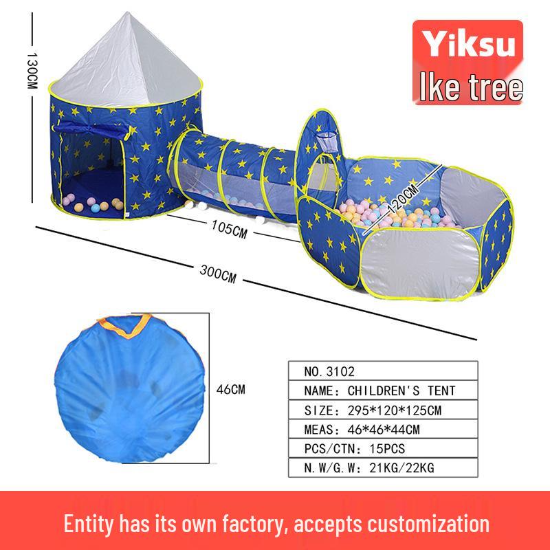Игровой набор «Юрта 3-в-1» для детей, палатка и туннель для использования в помещении/на улице