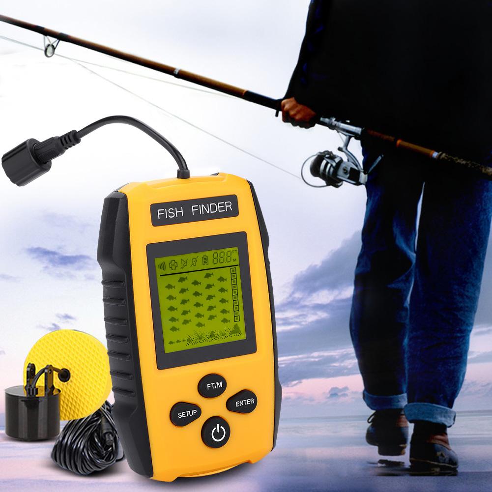 100M Portable LCD Fish Finder with Sonar Sensor Fishing Accessory TL88E
