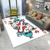 Cartoon Playing Cards Area Rug – Illustrated Joker  Aces Floor Mat for Living Room Sofa Bedroom Entryway, Non-Slip Decor Carpet