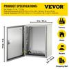 NEMA Steel Enclosure, 16 x 12 x 8\'\' NEMA 4X Steel Electrical Box, IP66 Waterproof & Dustproof, Outdoor/Indoor Electrical Junction Box, with Mounting