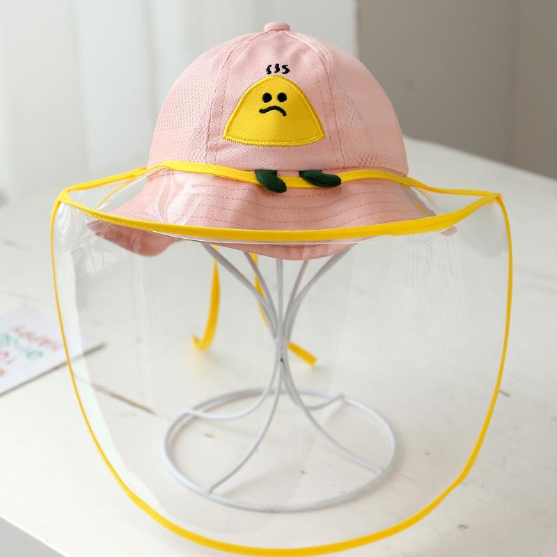 Baby hat spring autumn summer epidemic prevention protective face mask baby boys girls children anti droplet bucket hat tide