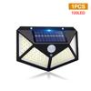 158 LED Solar Wall Lamp Luminouss  With Motion Sensor Human Induction Courtyard Waterproof Stairs Outdoor Wall Light