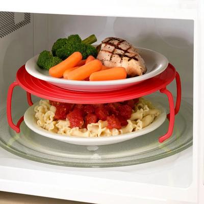 Пластиковая подставка для микроволновки, многофункциональная кухонная полка для тарелок, укладчик, крышка и охлаждающий инструмент