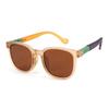 Fashion Kids TR90 Square Sunglasses Contrasting Colours Jelly Colorful Frame Polarized Lens UV400 Boys Girls Age 3-12