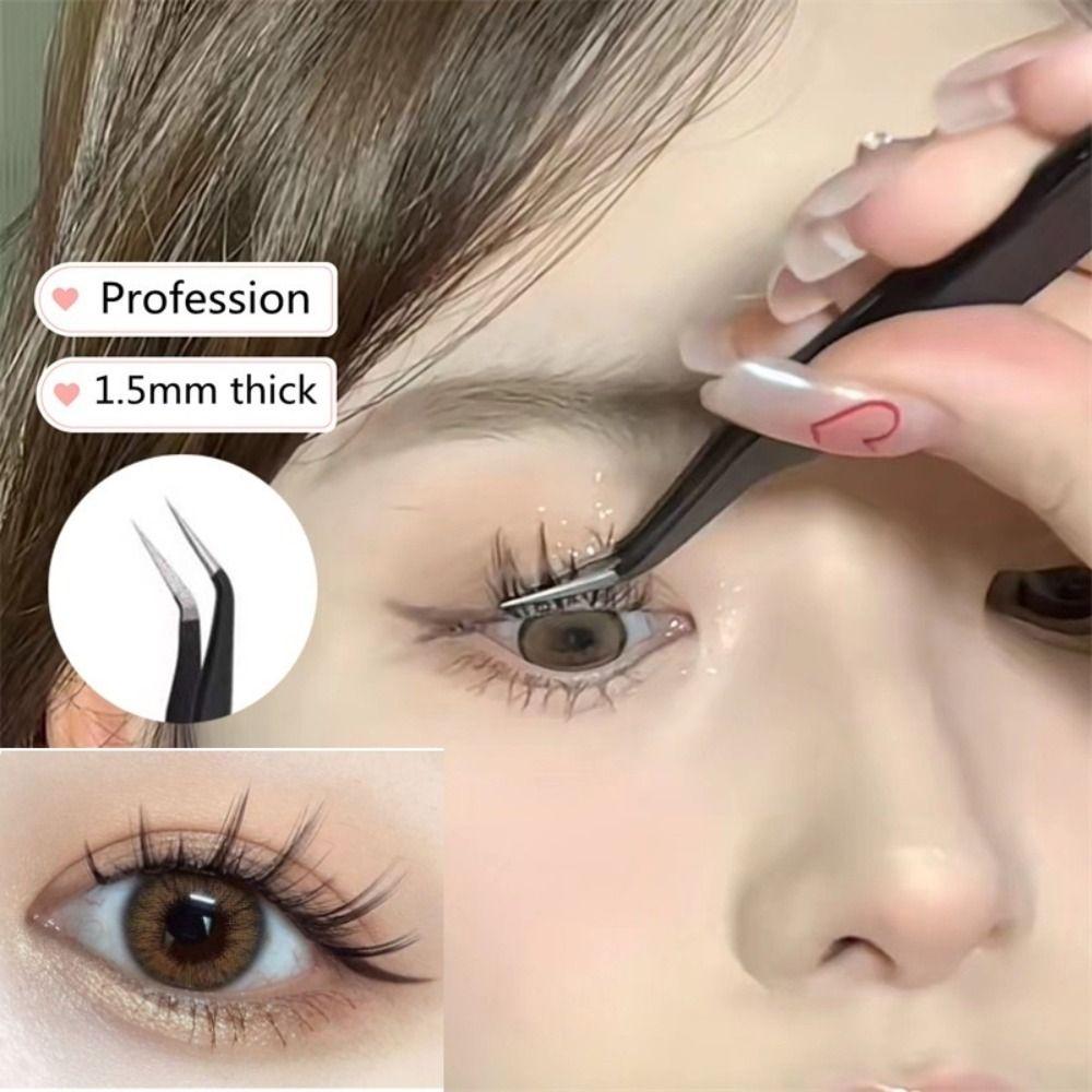 Прямой пинцет из нержавеющей стали, аппликатор для ресниц, новые инструменты для макияжа глаз, наращивание ресниц
