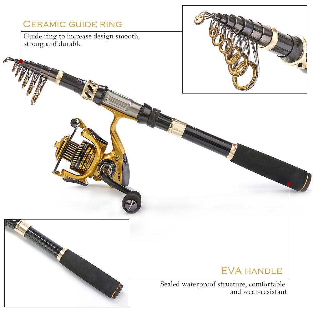 Удочка и спиннинговая катушка Удочка из углеродного волокна Рыболовная катушка для рыбалки на открытом воздухе Рыболовные снасти