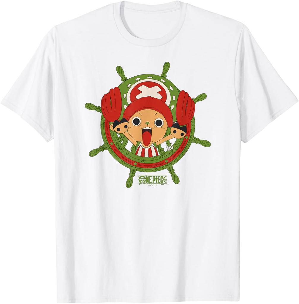 One Piece Anime Tony Tony Chopper Happy Holidays Portrait T-Shirt S-4XL Unisex