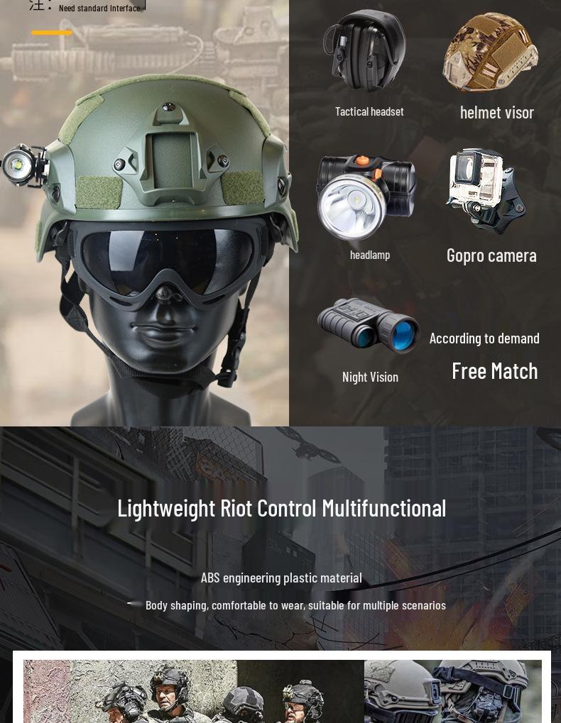Mickey Tactical Outdoor Cycling & Roller Skating Helmet for CS Game