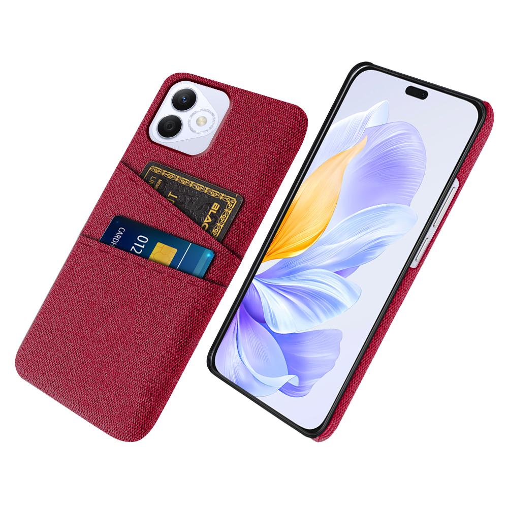 For Honor X60i 5G Case Cloth+Hard PC Phone Cover with Dual Card Slots