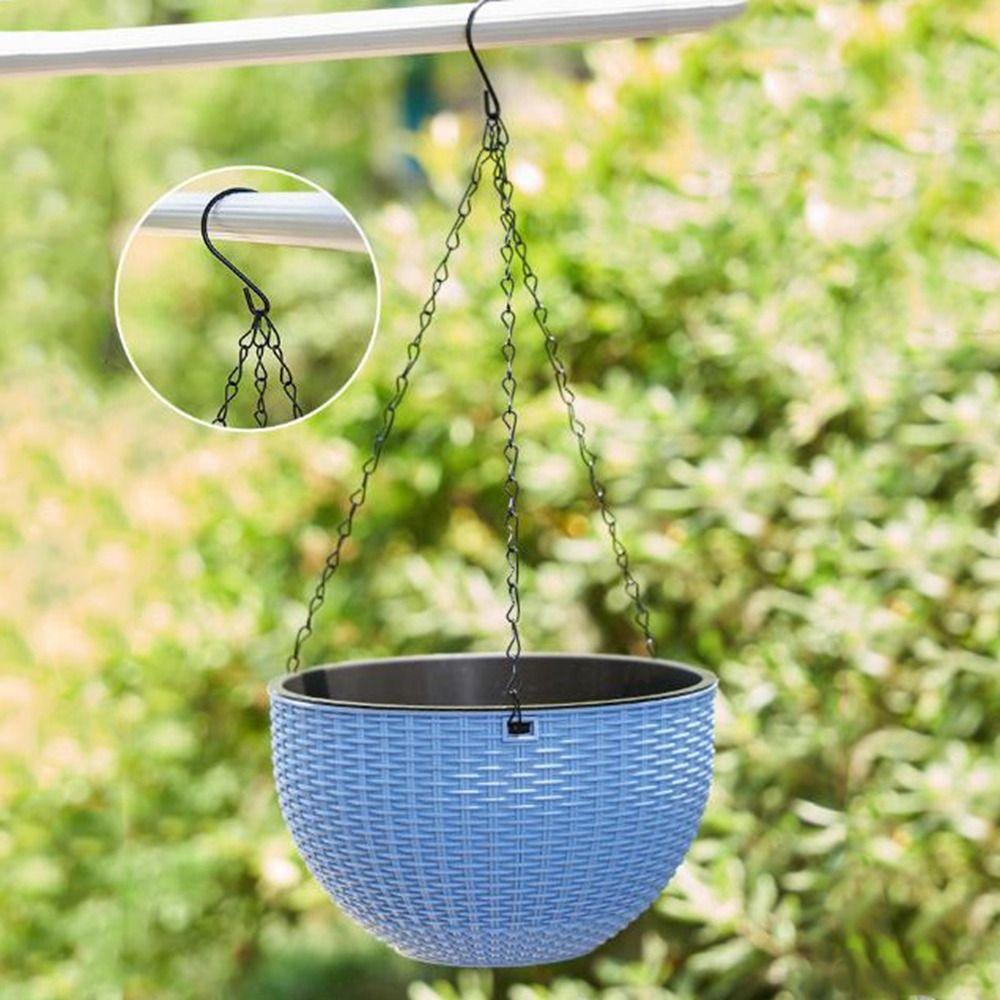 Plastic Hanging Flower Pot European Style Plant Hanging Basket Macrame Plant Hanger Garden
