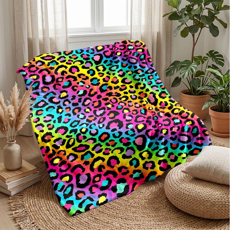 Rainbow Dolphins Paradise 1 Theme blanket Lightweight Warm Flannel Blanket Decorative Throw Blanket for Home Decoration