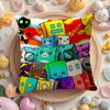 Art GGeometry Dash Video Game Pillow Case Pattern Printed Pillowcase for Living Room Sofa Cushion Cover  Bedroom Decor