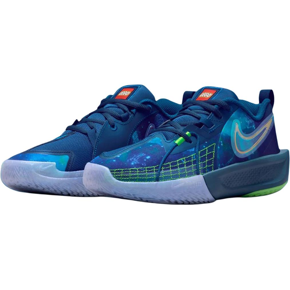 LEGO x Nike G.T.. Кроссовки для баскетбола низкие детские 3 Cut Brave Blue/Chrome Plated Green Унисекс IF2118-400