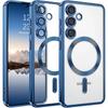 Роскошное покрытие для магнитного чехла Magsafe для Samsung Galaxy S25 S24 S23 Ultra Plus S 25 FE S25Ultra Силиконовая прозрачная мягкая накладка