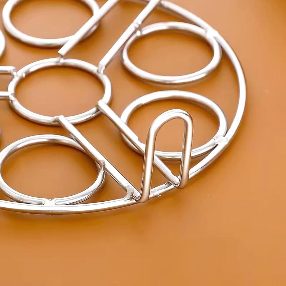 1 Piece Steamed Egg Rack, 6.2inch 7 Hole Round Food grade Stainless Steel Steamer for Steaming, Cooling and Baking Food