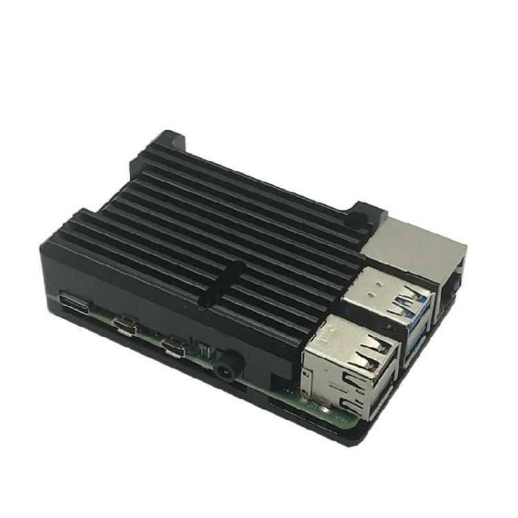 Корпус из алюминиевого сплава для Pi 4B с интегрированным двойным вентилятором для Raspberry Pi4B, улучшающий тепловые характеристики