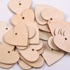 Handmade Wooden Love Heart Shaped Wedding Holiday Decorations Scrapbooking Wood Crafts DIY Birthday Party Supplies